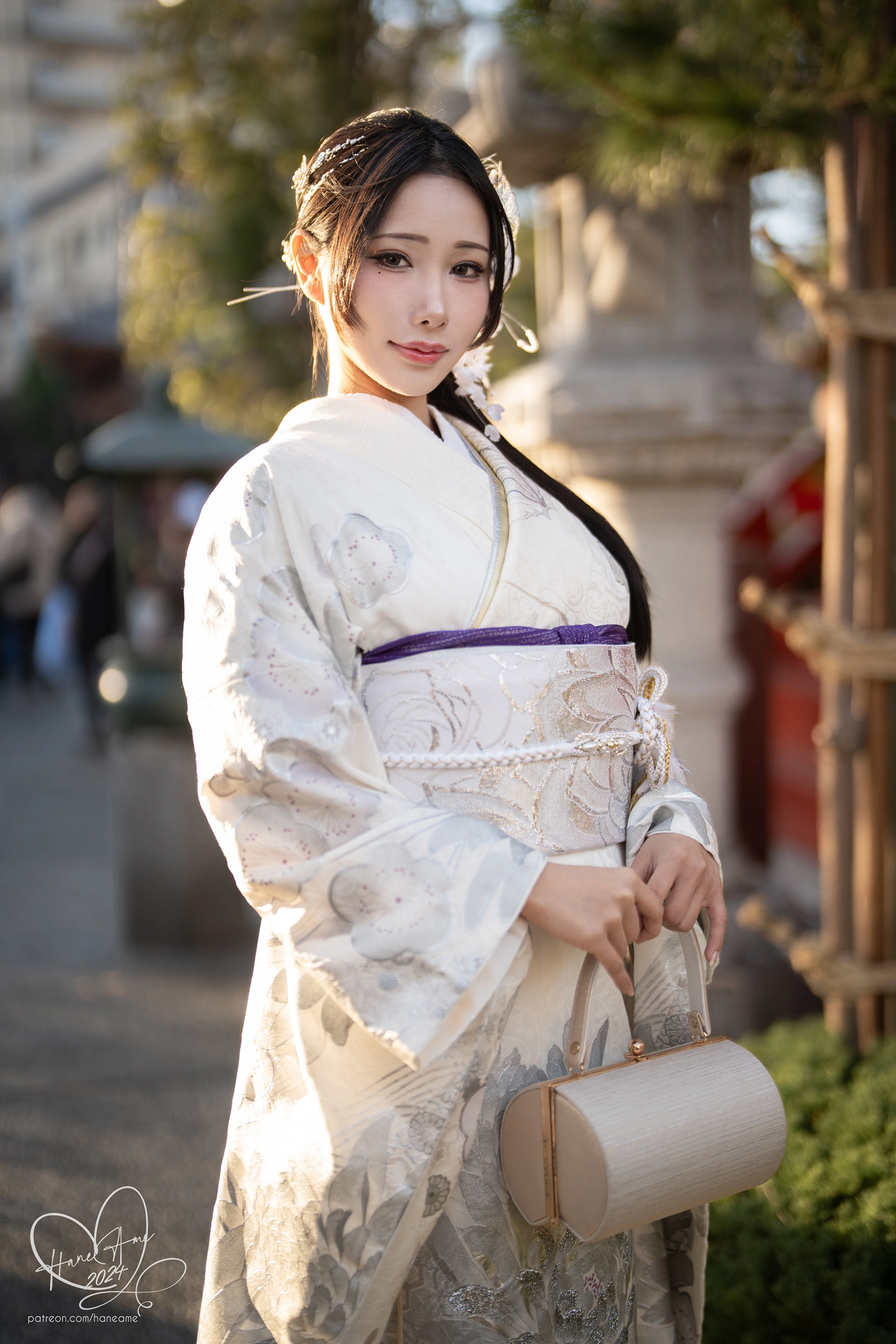 雨波HaneAme – NO.351 Original 2024 New year Silver Kimono 1